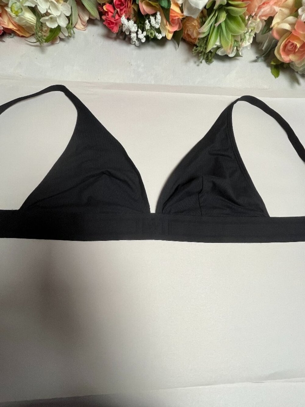 Wolford 3W Skin Bra Black Wireless Triangle Bra Size M